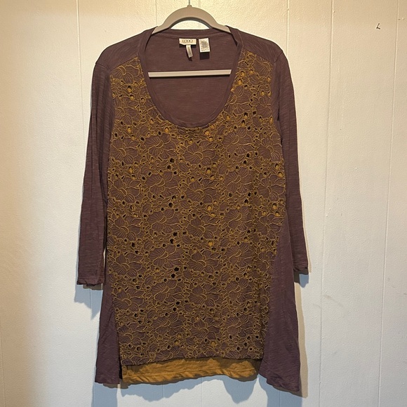 LOGO by Lori Goldstein Tops - Logo‎ Lori Goldstein size L